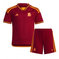 AS Roma Paulo Dybala #21 Hjemme Trøje Børn 2023-24 Kortærmet (+ Korte bukser)